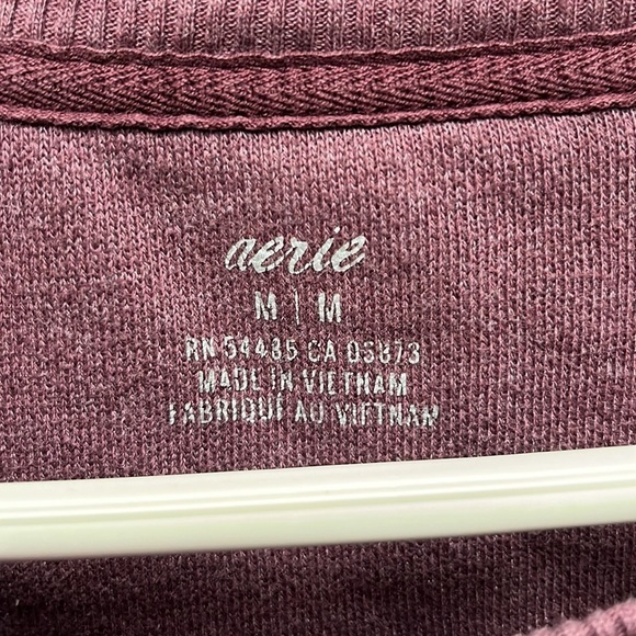Aerie Oversized Sweater Maroon Medium - Picture 2 of 3